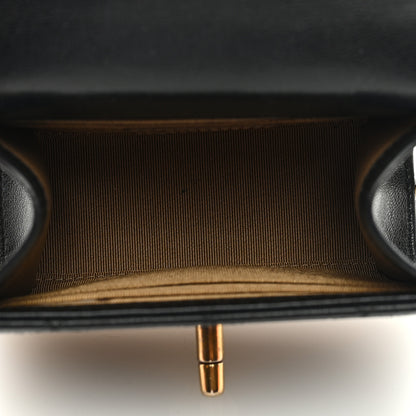 Chanel Goatskin Chic Pearls Clutch On Chain Black 5 of 9