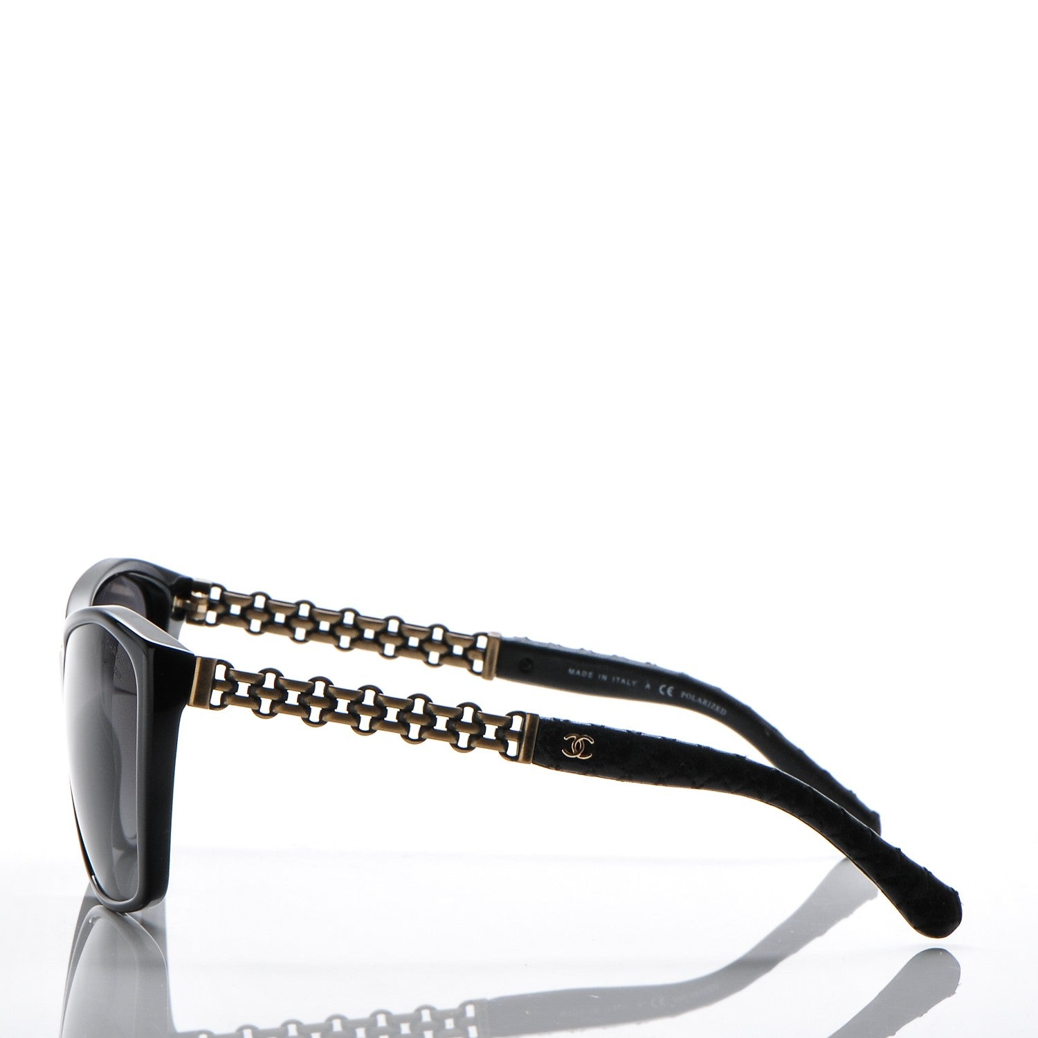 Chanel Lambskin Quilted Reissue Polarized Sunglasses 5327-Q Black 3 of 7