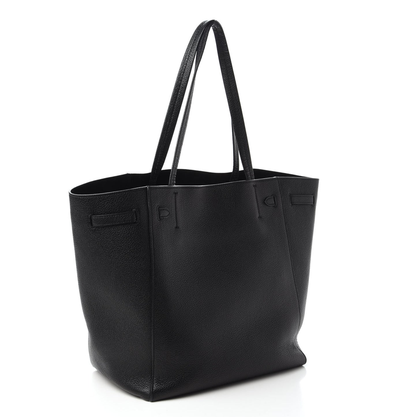Soft Grained Calfskin Medium Cabas Phantom Black
