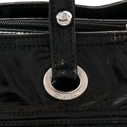 Chanel Vinyl Quilted Large Paris Biarritz Tote Black 12 of 14
