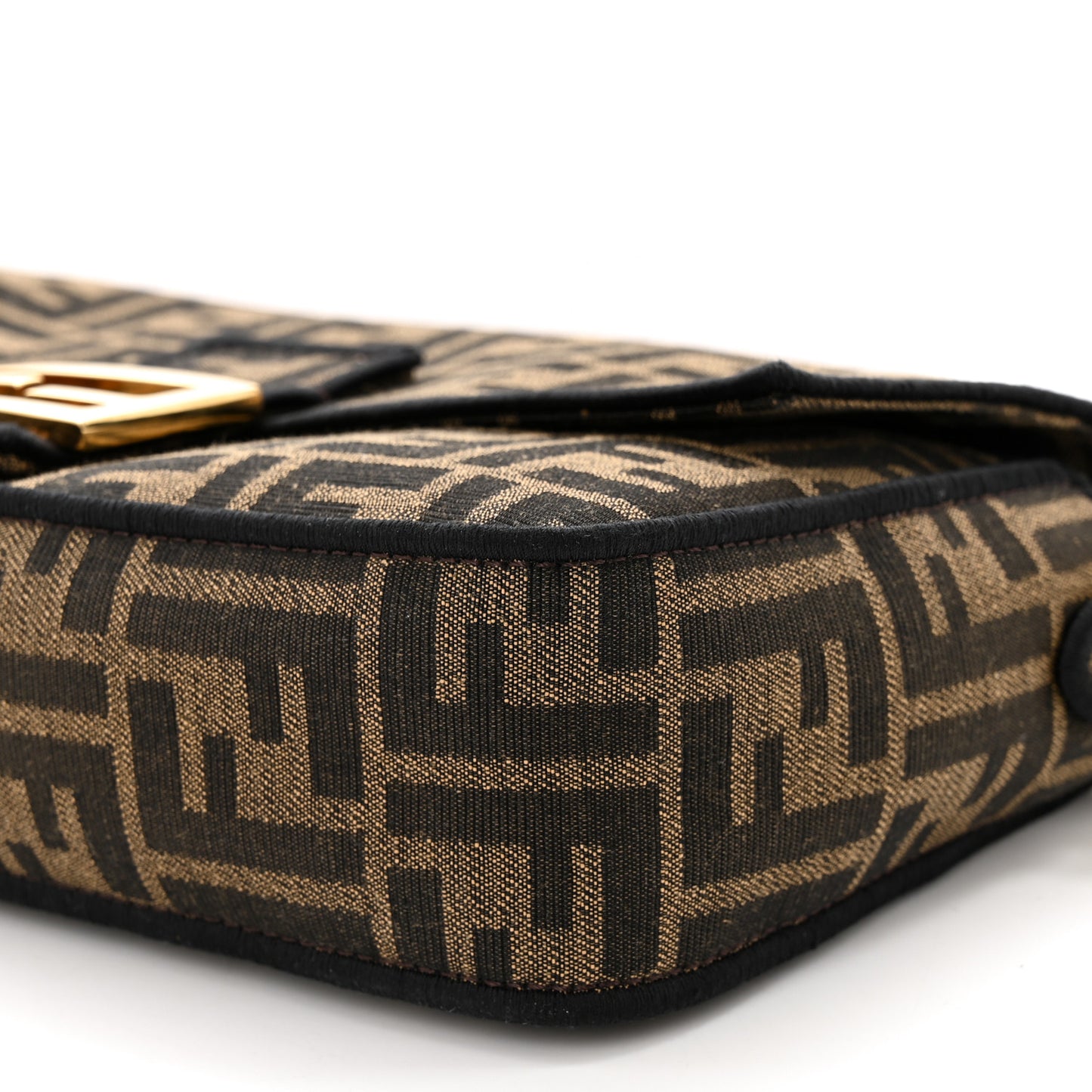 Fabric Jacquard FF 1974 Medium Baguette Tobacco Moro Black