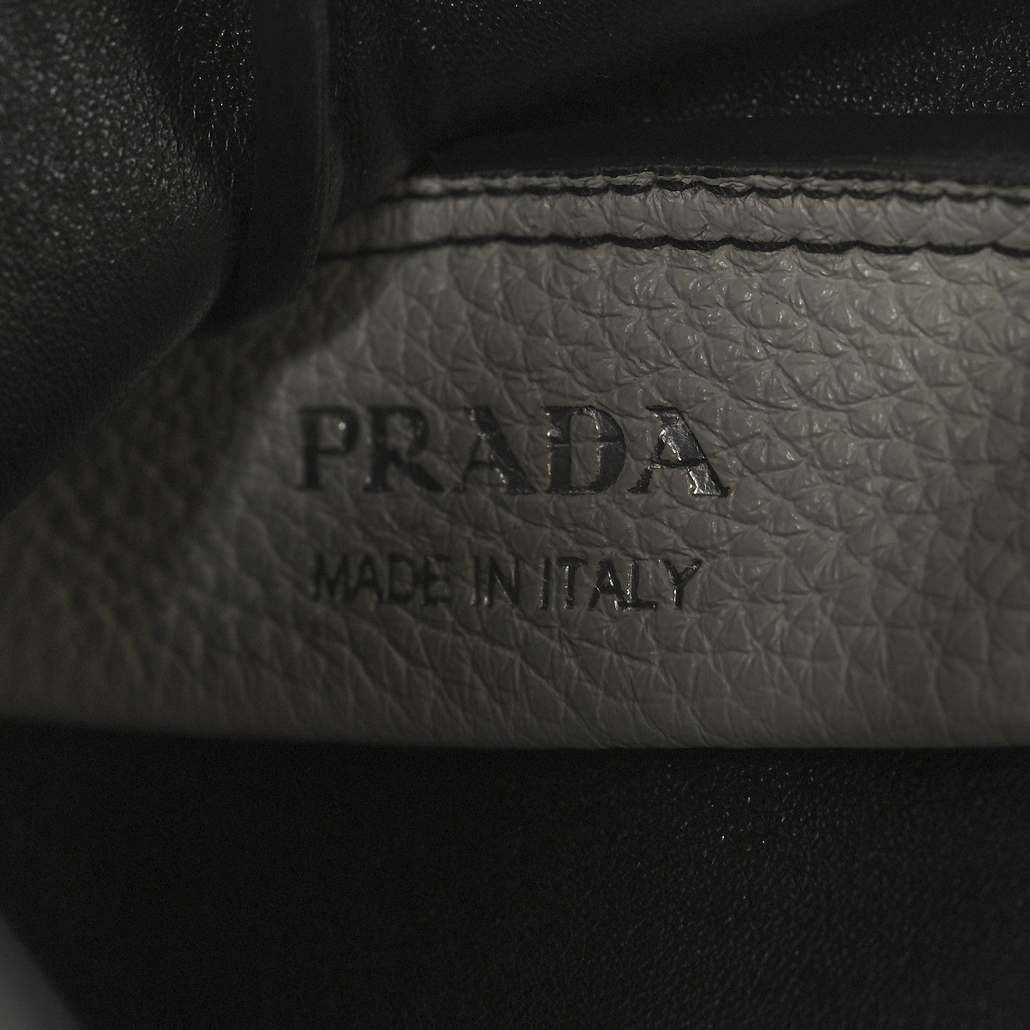 Prada Vitello Daino Soft Mini Dynamique Tote Talco Black 6 of 9