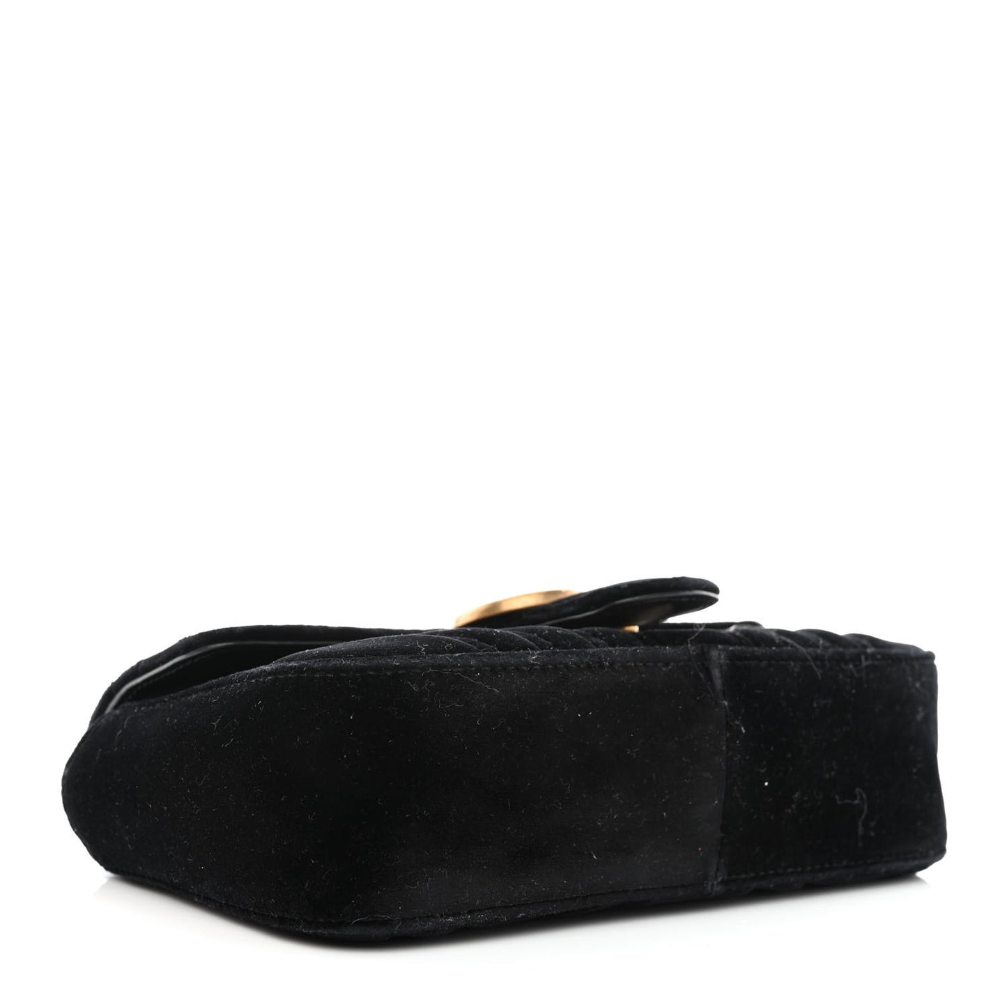 Velvet Matelasse Mini GG Marmont Shoulder Bag Black