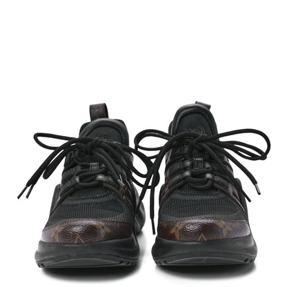 Louis Vuitton Calfskin Patent Monogram LV Archlight Sneakers 38 Black 2 of 8