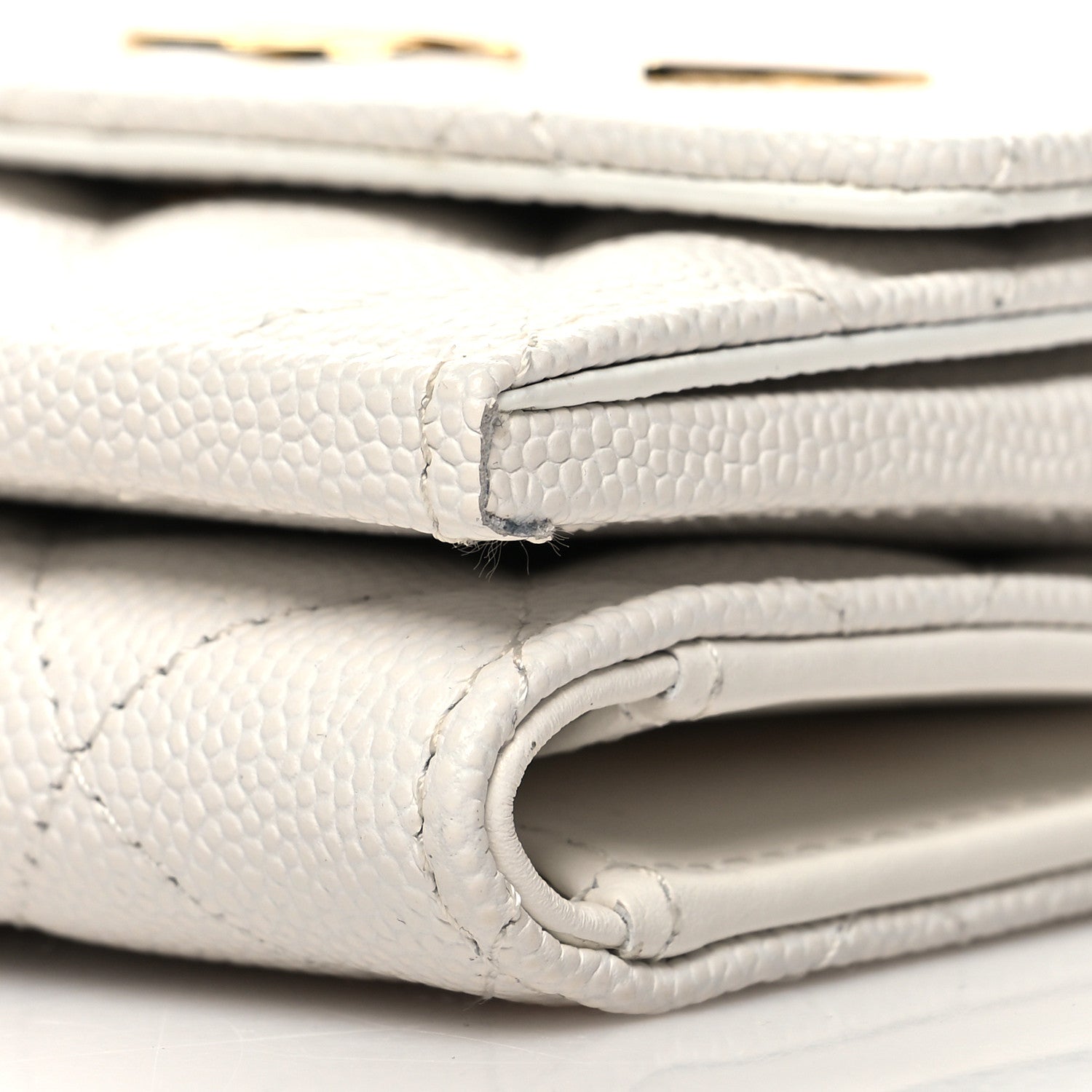 Chanel Caviar Quilted Enamel Coco Casino Double Flap Wallet White 12 of 12