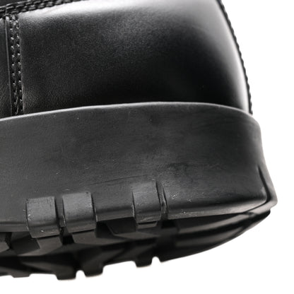 Prada Nylon Gabardin Metal Triangle Logo Padded Moon Boots 39.5 Black 9 of 10