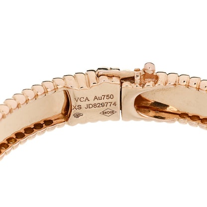 Van Cleef & Arpels 18K Yellow Gold Perlee Signature Bangle Bracelet XS 3 of 4