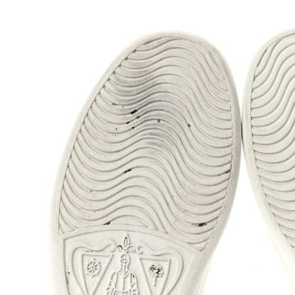 Gucci Calfskin Miro Soft Tennis Embroidered Womens Ace Sneakers 37 White Rio Blue 9 of 9