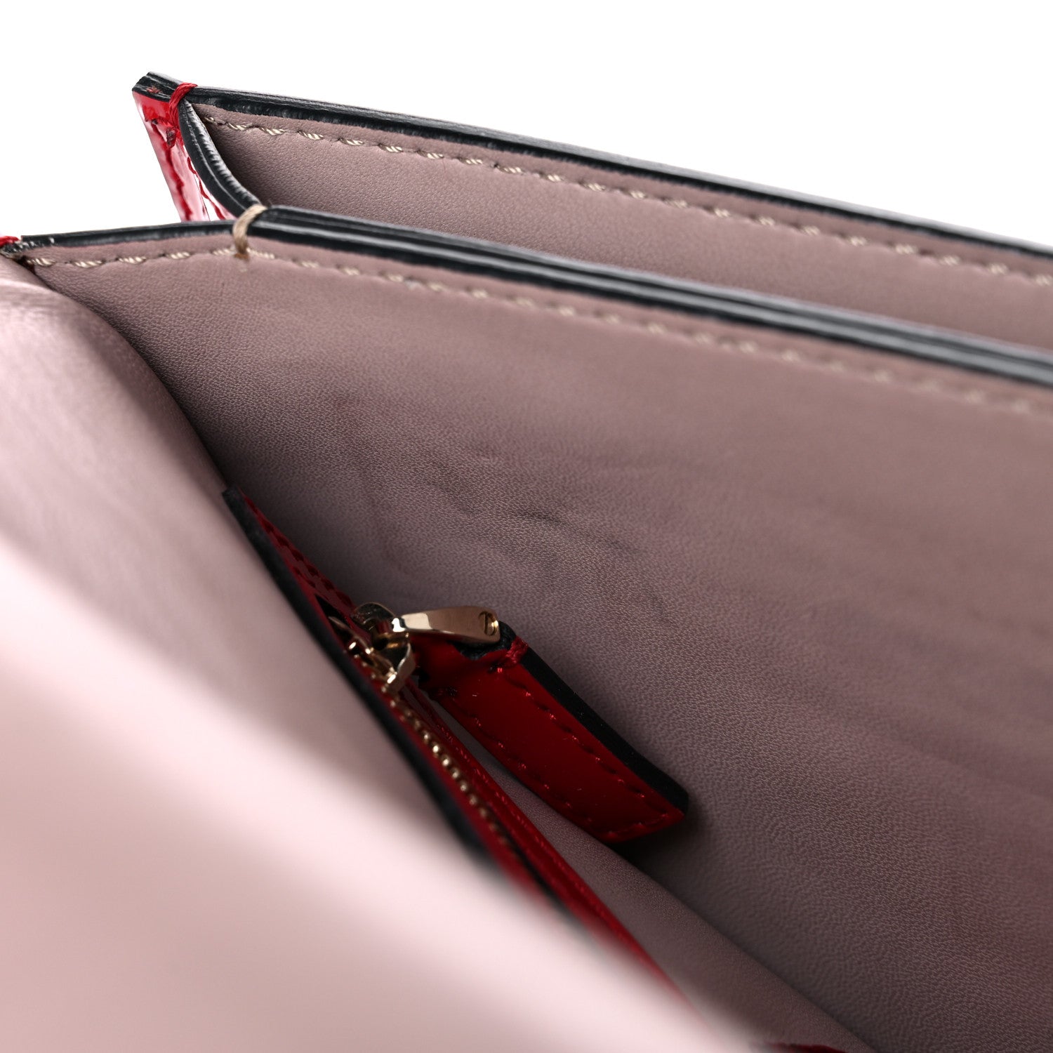 Valentino Garavani Patent Monochrome Rockstud Wristlet Clutch Rosso Valentino 14 of 17