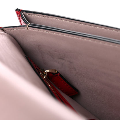 Valentino Garavani Patent Monochrome Rockstud Wristlet Clutch Rosso Valentino 14 of 17