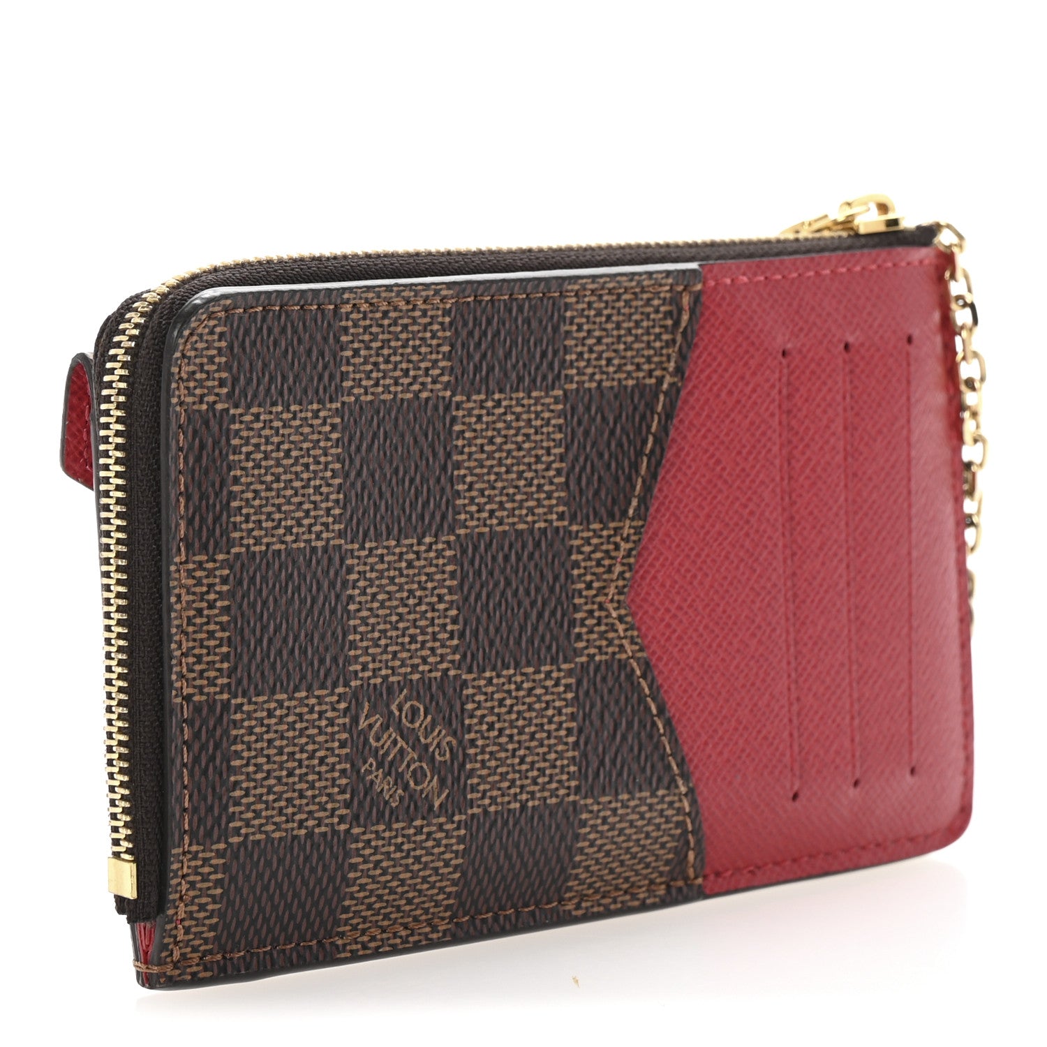 Louis Vuitton Damier Ebene Recto Verso Card Holder Red 3 of 7