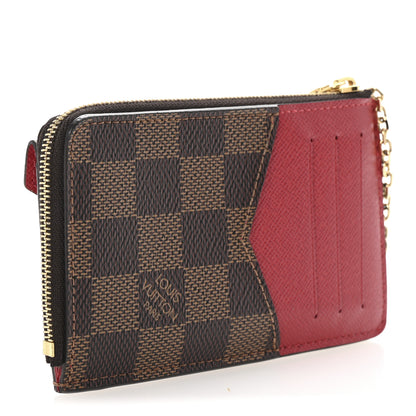 Louis Vuitton Damier Ebene Recto Verso Card Holder Red 3 of 7