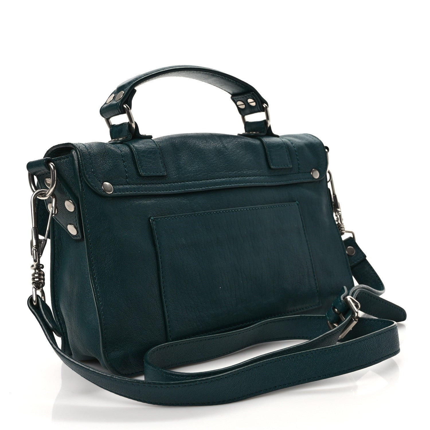 Proenza Schouler Lambskin Tiny PS1 Satchel Dark Teal 3 of 9