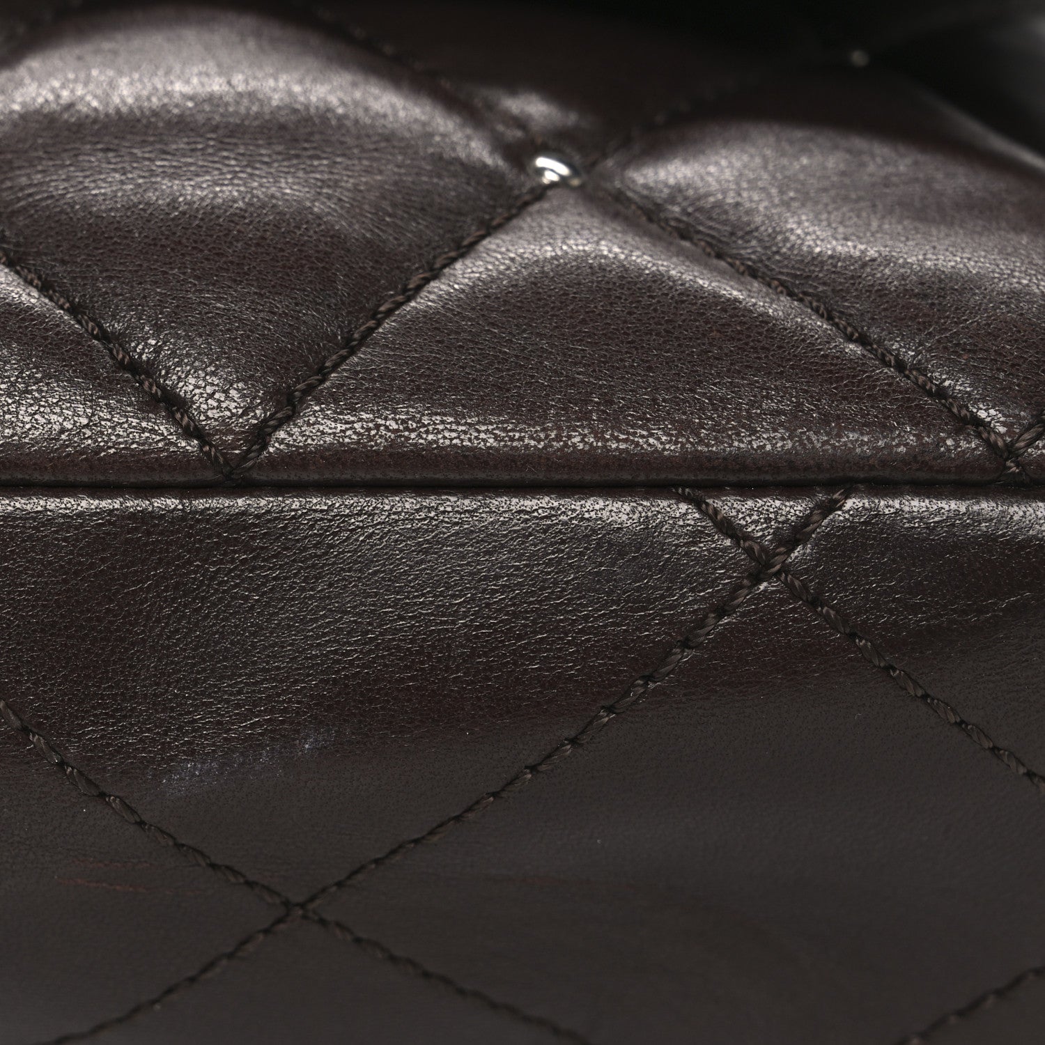Chanel Lambskin Studded Medium Flap Brown 11 of 12