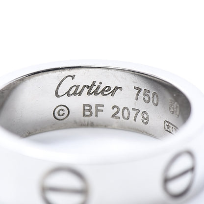 Cartier 18K White Gold 5.5mm LOVE Ring 50 5.25 4 of 5