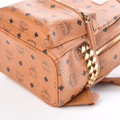 MCM Visetos Side Stud Mini Stark Backpack Cognac 6 of 8
