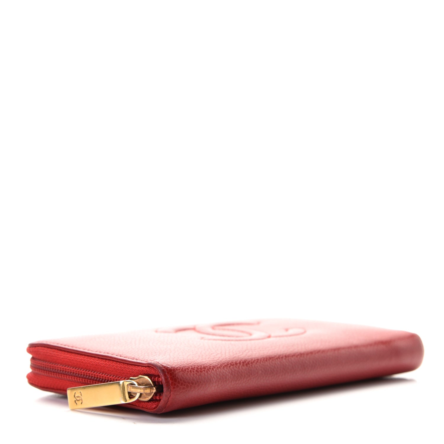 Chanel Caviar Large Timeless CC Zip Around Wallet Red 4 of 6