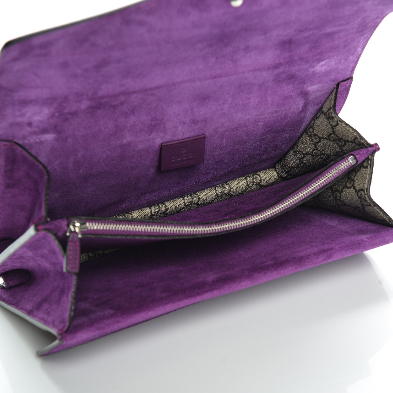 Gucci GG Supreme Monogram Embroidered Small Dionysus Shoulder Bag Purple 5 of 7