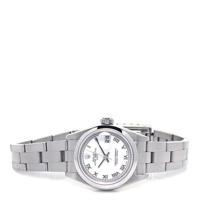 Rolex Stainless Steel 26mm Oyster Perpetual Date Watch White Roman 79160 4 of 8