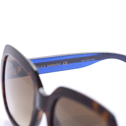 Gucci Oversize Square Web GG 0036S Sunglasses Tortoise 6 of 7