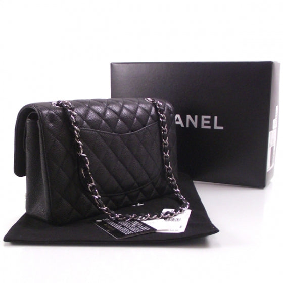 Chanel Caviar Jumbo Double Flap Black 3 of 11