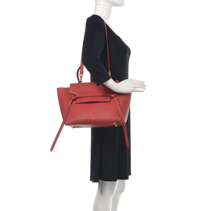 Celine Grained Calfskin Mini Belt Bag Coquelicot 2 of 13