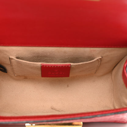 Gucci Guccissima Small Padlock Shoulder Bag Hibiscus Red 6 of 13