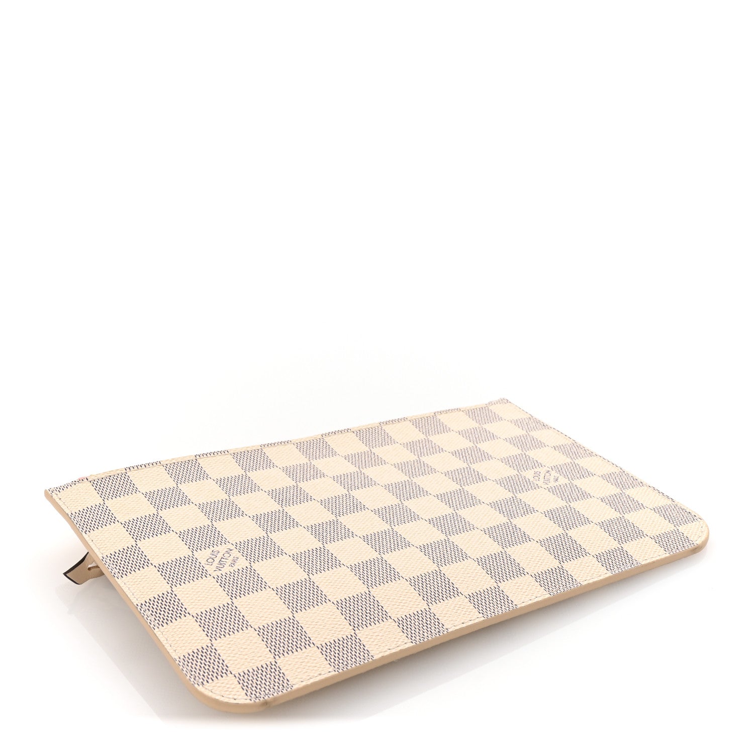 Louis Vuitton Damier Azur Braided Neverfull MM Pochette Pink 4 of 6