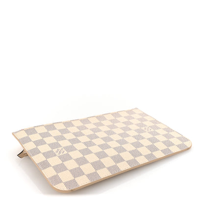 Louis Vuitton Damier Azur Braided Neverfull MM Pochette Pink 4 of 6