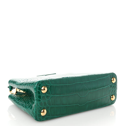 Louis Vuitton Alligator Capucines BB Emeraude 4 of 10