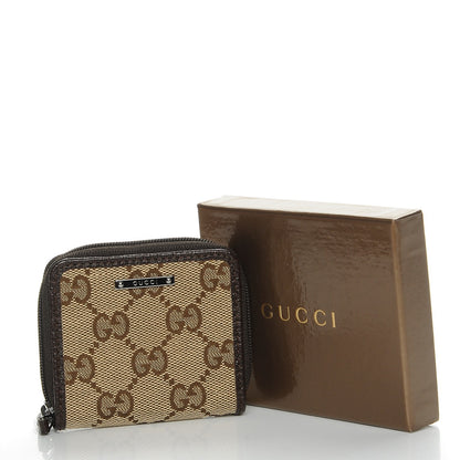 Gucci Monogram Zip Around Coin Purse Brown 8 of 8
