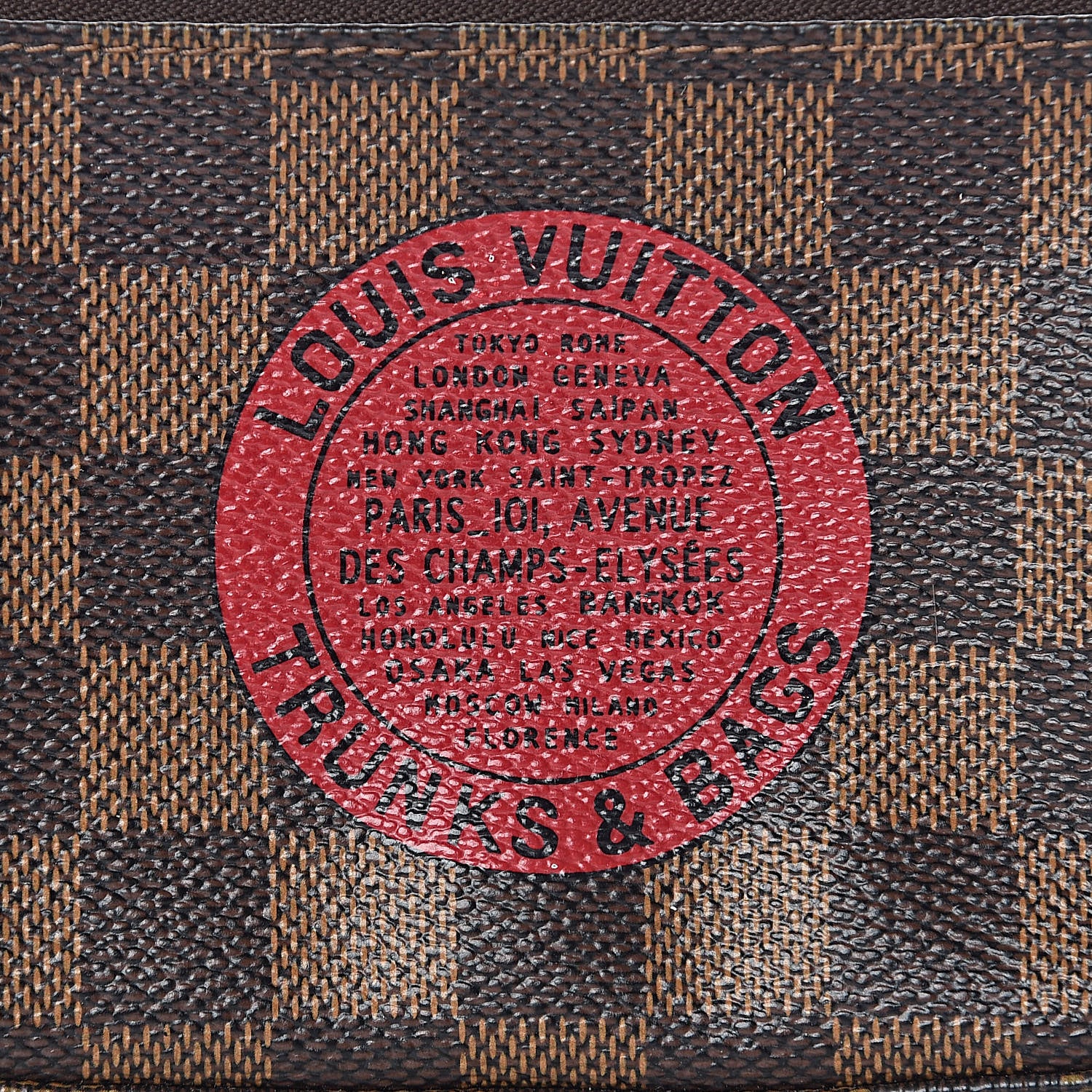 Louis Vuitton Damier Ebene Complice Trunks and Bags Mini Pochette Accessories Red 8 of 8