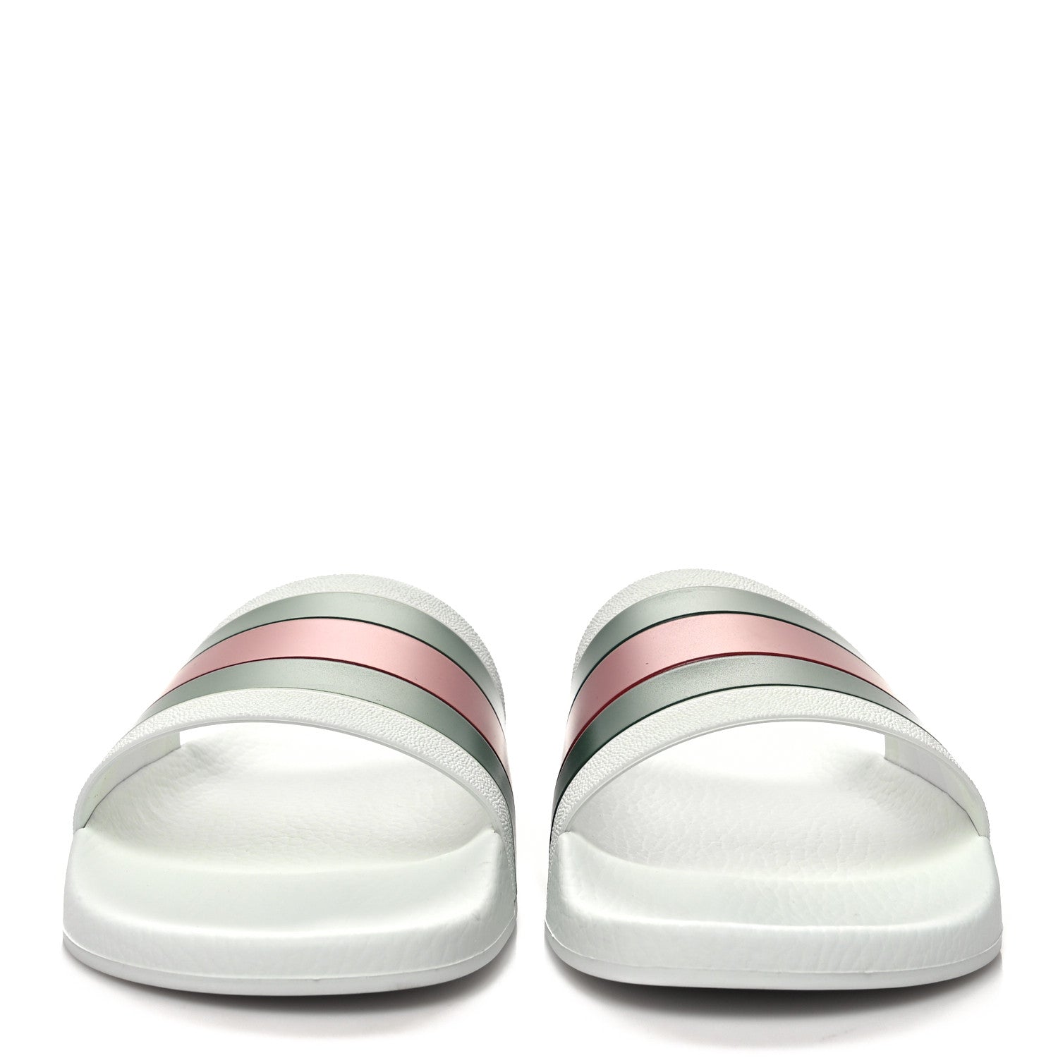 Gucci Rubber Web Mens Pool Slide Sandals 11 Great White 2 of 8