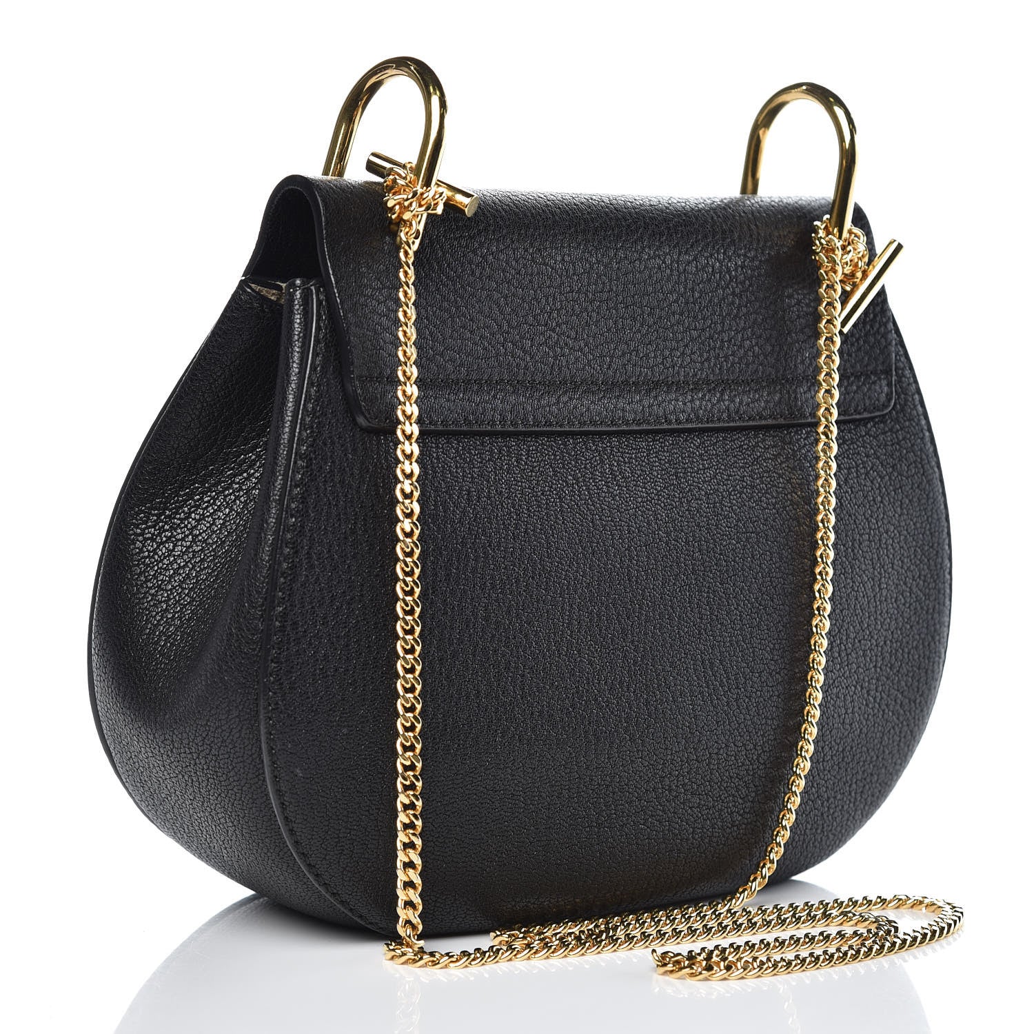 Chloe Grained Lambskin Drew Shoulder Bag Black 3 of 8