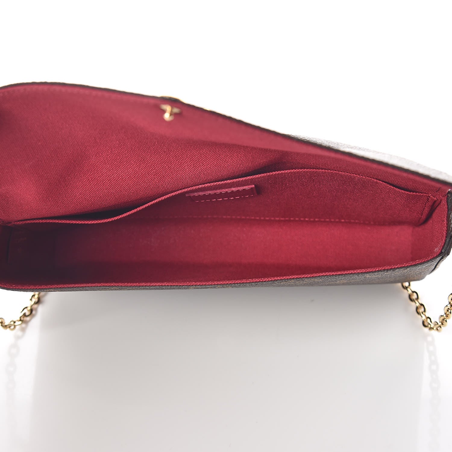 Louis Vuitton Monogram Pochette Felicie Chain Wallet Fuchsia 7 of 11