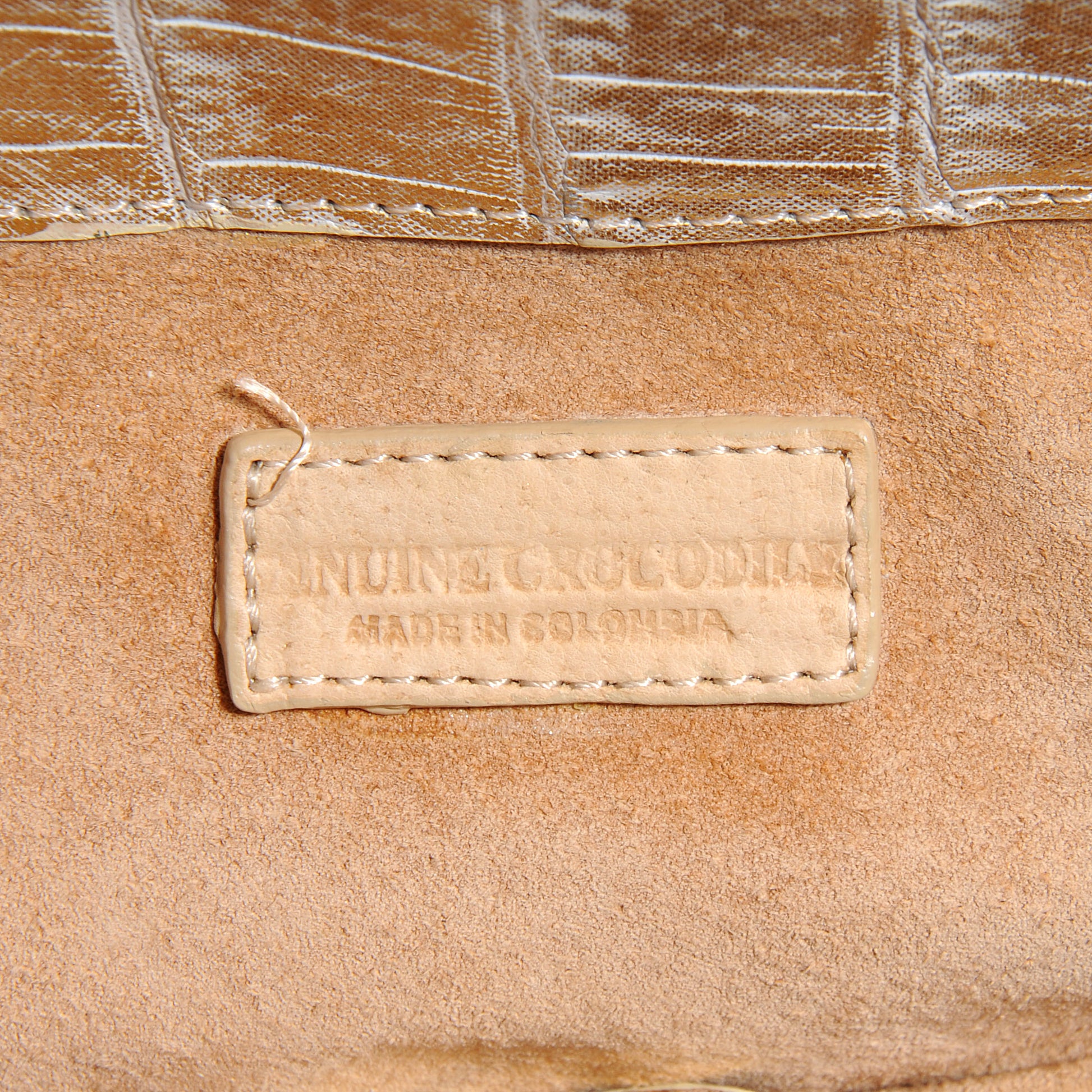 Nancy Gonzalez Metallic Crocodile Foldover Clutch Bag Gold 7 of 7