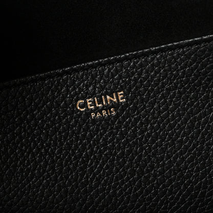 Celine Grained Calfskin Triomphe Medium Cabas Anais Black 6 of 10