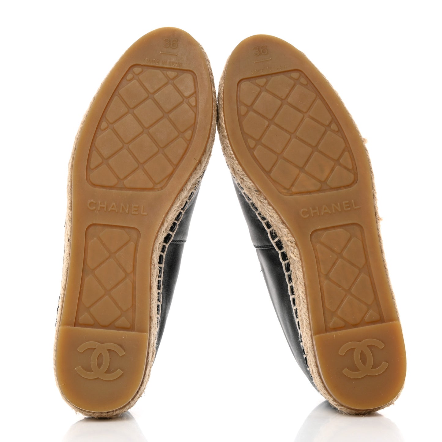 Lambskin CC Espadrilles 36 Black