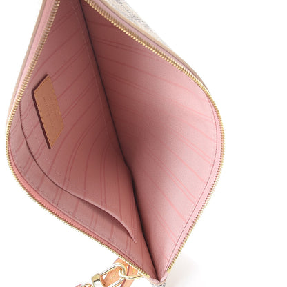 Louis Vuitton Damier Azur Neverfull MM GM Pochette Rose Ballerine 6 of 7