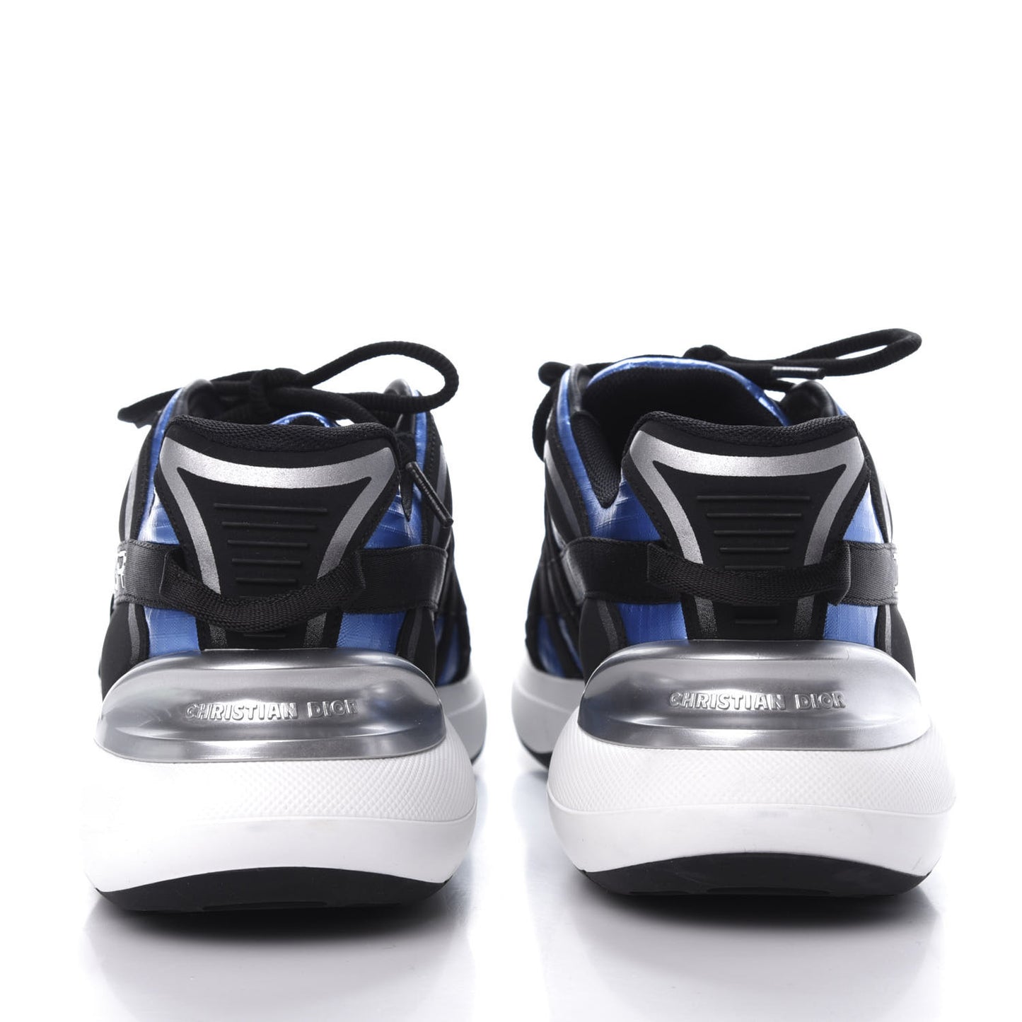 X Sorayama Ripstop Nylon Calfskin Mens B24 Runtek Sneakers 43 Blue Black