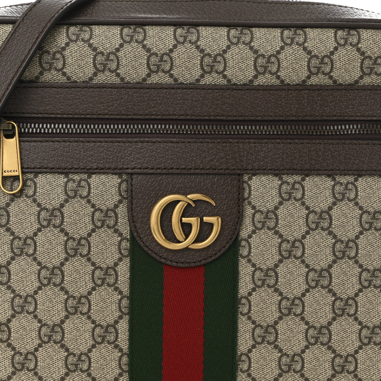 Gucci GG Supreme Monogram Web Medium Ophidia Messenger Bag Brown 8 of 10