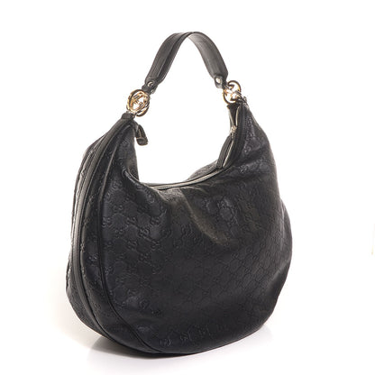 Gucci Guccissima Large GG Twins Hobo Black 3 of 7