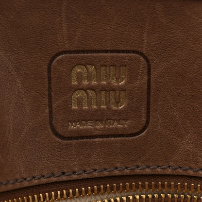 Miu Miu Nappa Aviator Medium Aventure Bag Rovere 6 of 12