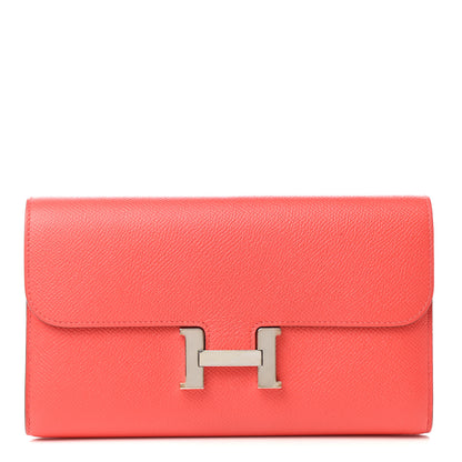 Hermes Epsom Constance Long Wallet Rose Jaipur 1 of 7