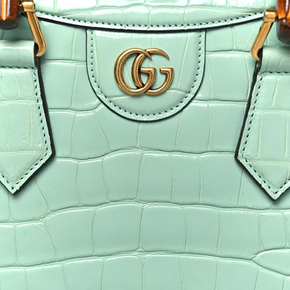 Gucci Alligator Small Diana Tote Bag Green 9 of 12