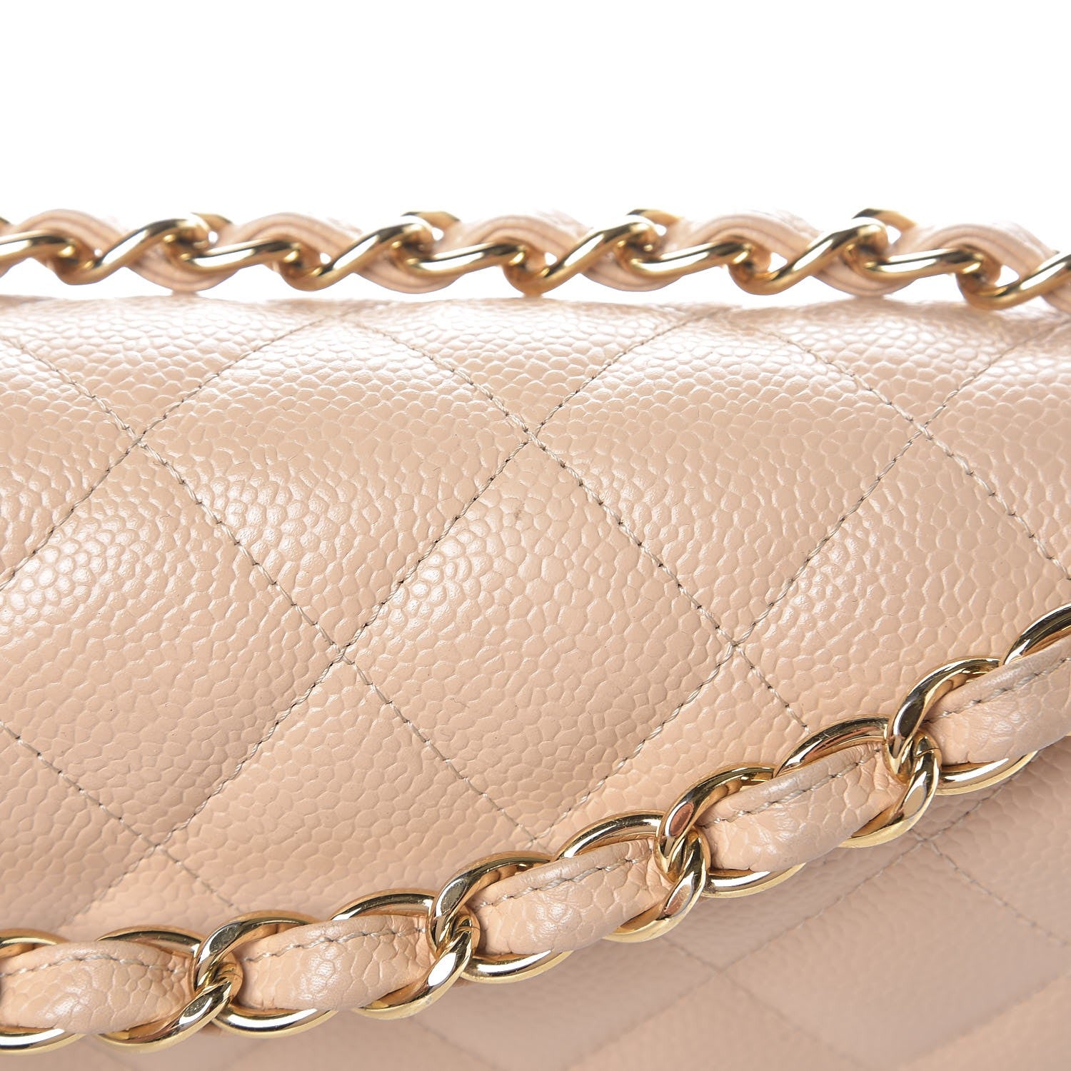 Chanel Caviar Quilted Jumbo Double Flap Beige Clair 11 of 13