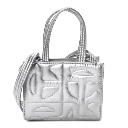 Telfar x MOOSE KNUCKLES Nylon Quilted Small Shopping Bag Silver 1 of 8