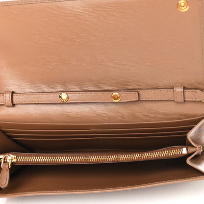 Prada Vitello Move Chain Wallet Caramel 7 of 9