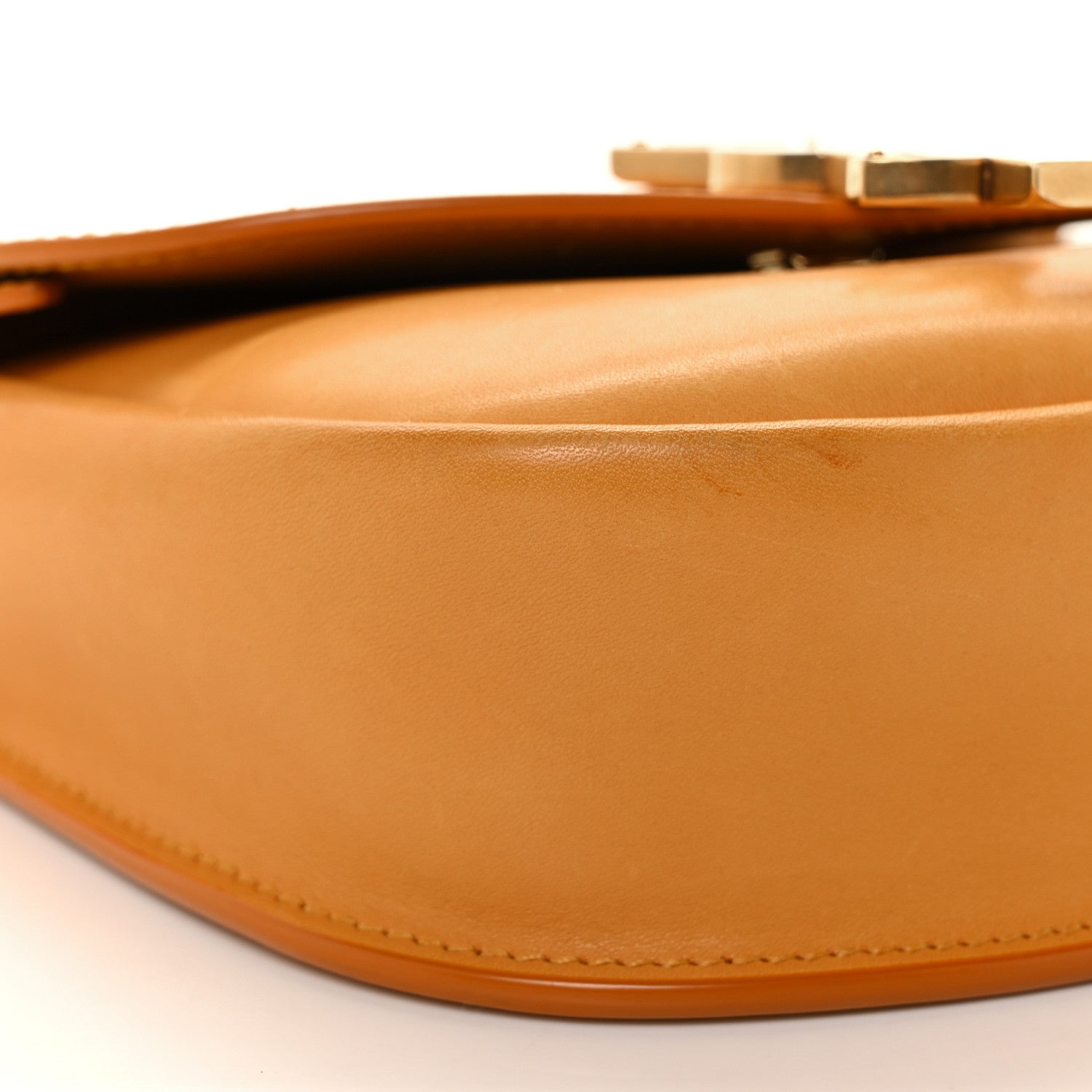 Saint Laurent Smooth Vintage Calfskin Small Kaia Satchel Brown Gold 6 of 8