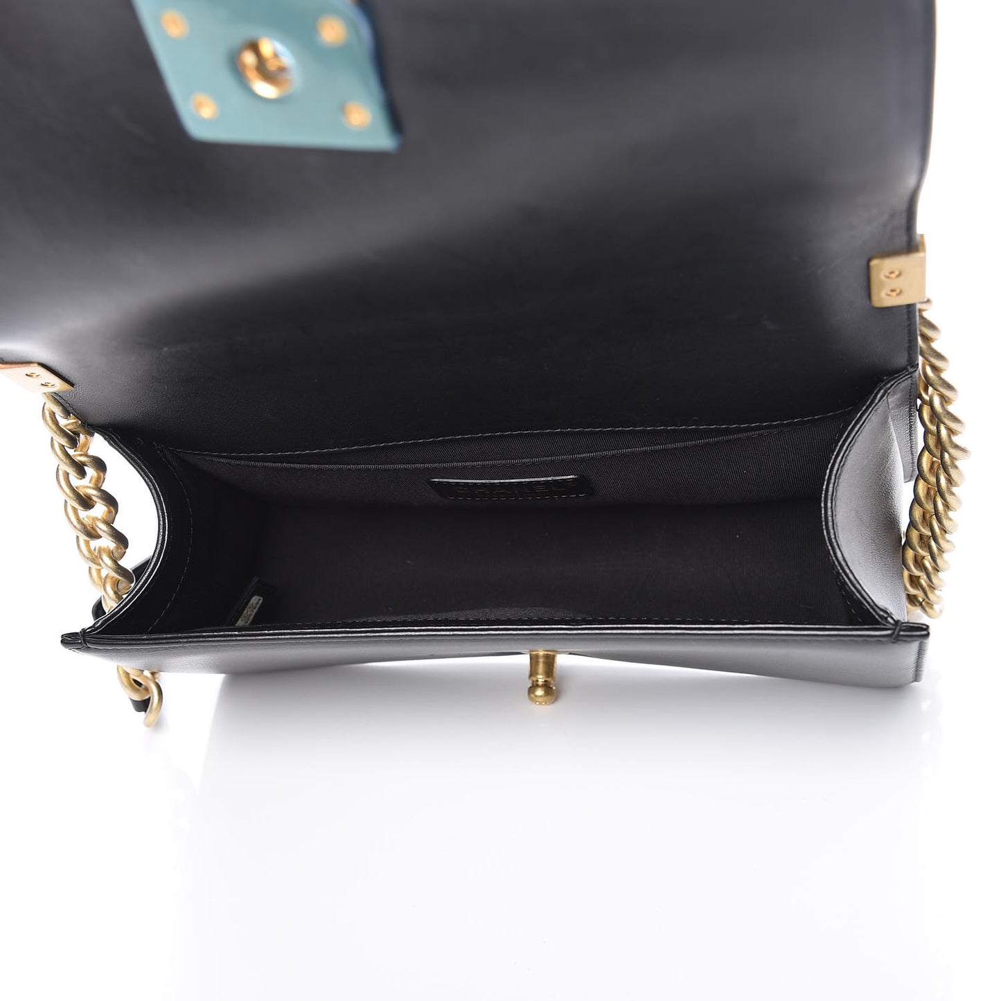 Lambskin Quilted Medium Boy Flap Black